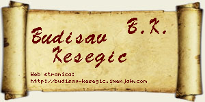 Budisav Kesegić vizit kartica